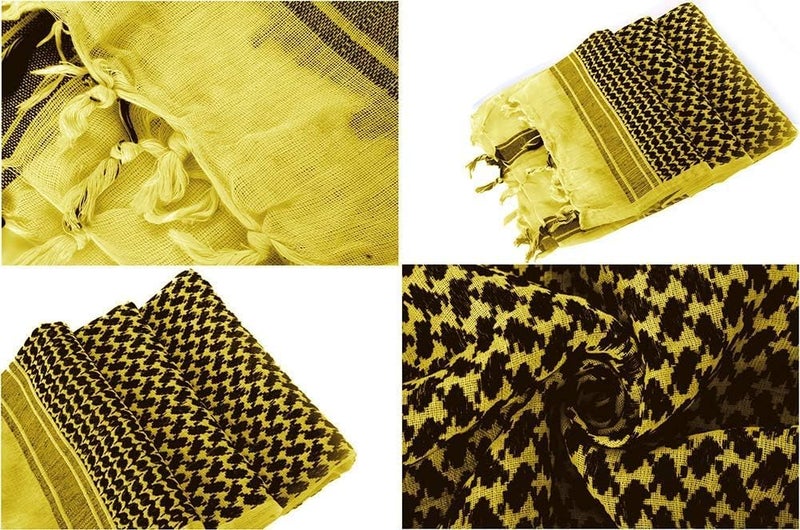 SHOPUKASA Cotton Shemagh Tactical Military Scarf Palestine Scarf Keffiyeh Head Neck Wrap gifts for Men & Women + Paper Bag - Image 5